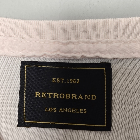 Anthropologie Original Retro Brand Saddle Up Graphic Tee Shirt Peach USA Made L - Picture 7 of 10